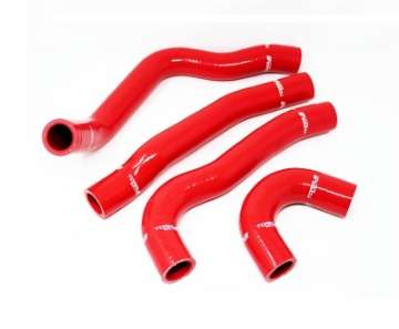 Picture of Torque Solution 08-15 Mitsubishi Evolution X Silicone Radiator Hose Kit - Red