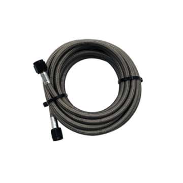 Picture of Snow Performance 15ft Braided Stainless Line Black w- -4AN Fittings NX Version