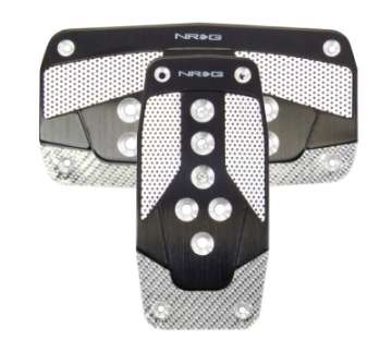 Picture of NRG Aluminum Sport Pedal A-T - Black w-Silver Carbon