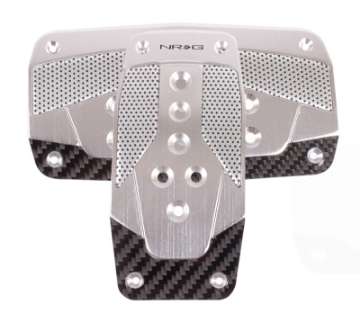 Picture of NRG Aluminum Sport Pedal A-T - Silver w-Black Carbon