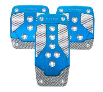 Picture of NRG Aluminum Sport Pedal M-T - Blue w-Silver Carbon