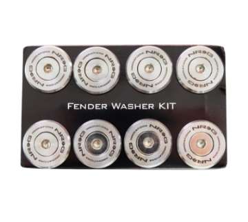 Picture of NRG M Style Fender Washer Kit TI Series M6 Bolts For Metal Silver Washer-Silver Screw - Set of 10