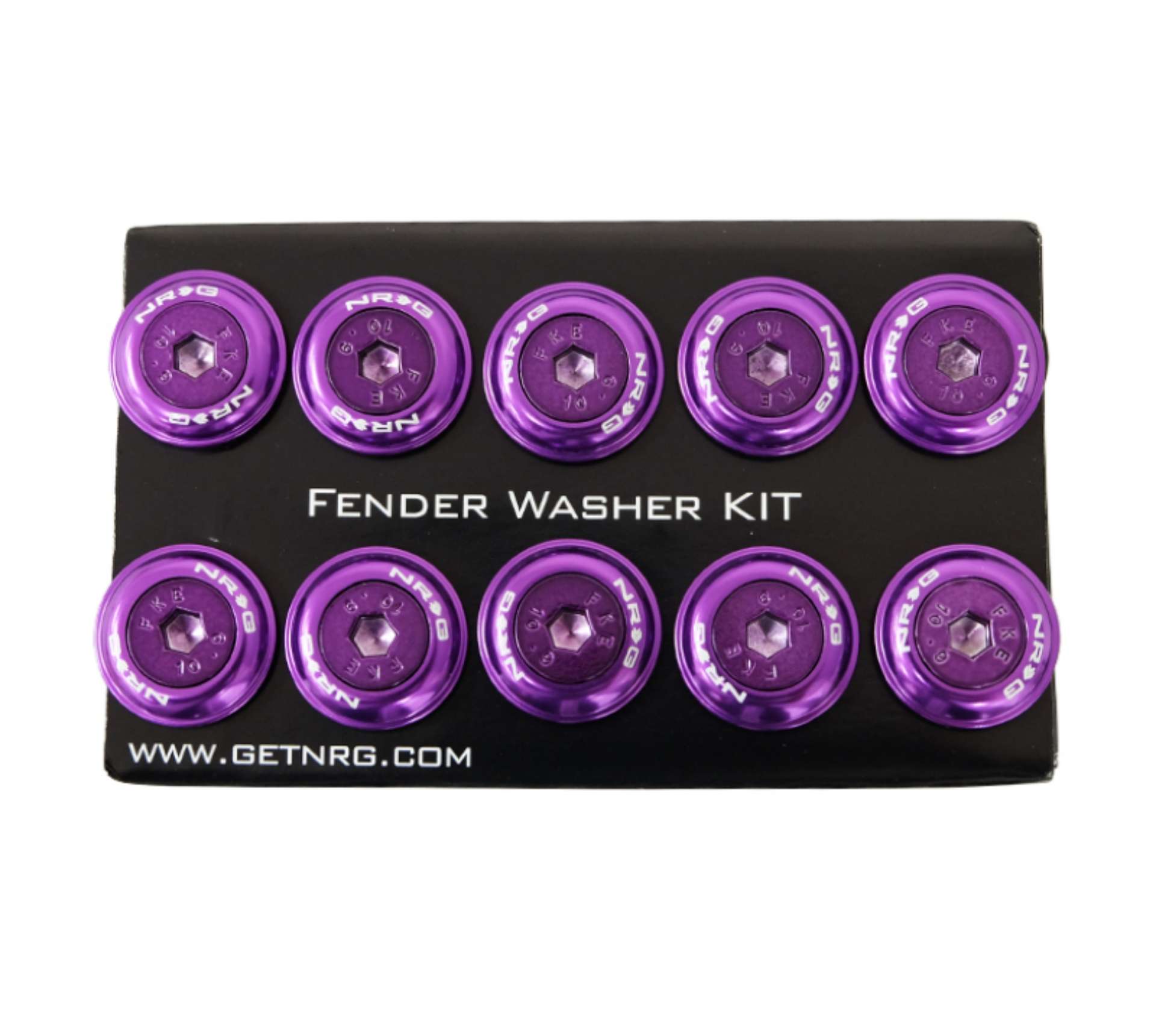 Picture of NRG Fender Washer Kit w-Color Matched M6 Bolt Rivets For Plastic Purple - Set of 10