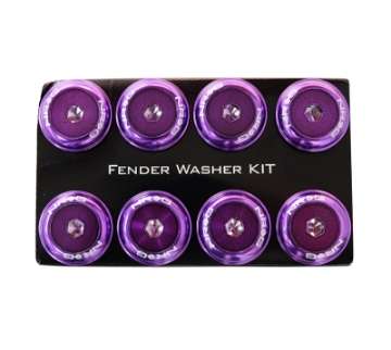 Picture of NRG Fender Washer Kit w-Color Matched M8 Bolt Rivets For Plastic Purple - Set of 8