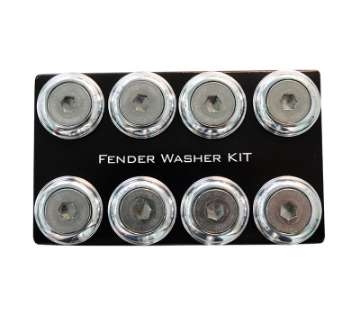 Picture of NRG Fender Washer Kit w-Color Matched M8 Bolt Rivets For Plastic Silver - Set of 8