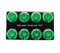 Picture of NRG Fender Washer Kit w-Color Matched M8 Bolt Rivets For Plastic Green - Set of 8