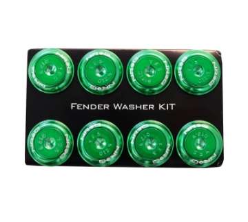 Picture of NRG Fender Washer Kit w-Color Matched M8 Bolt Rivets For Plastic Green - Set of 8