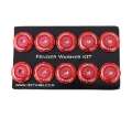 Picture of NRG Fender Washer Kit w-Color Matched M6 Bolt Rivets For Plastic Red - Set of 10