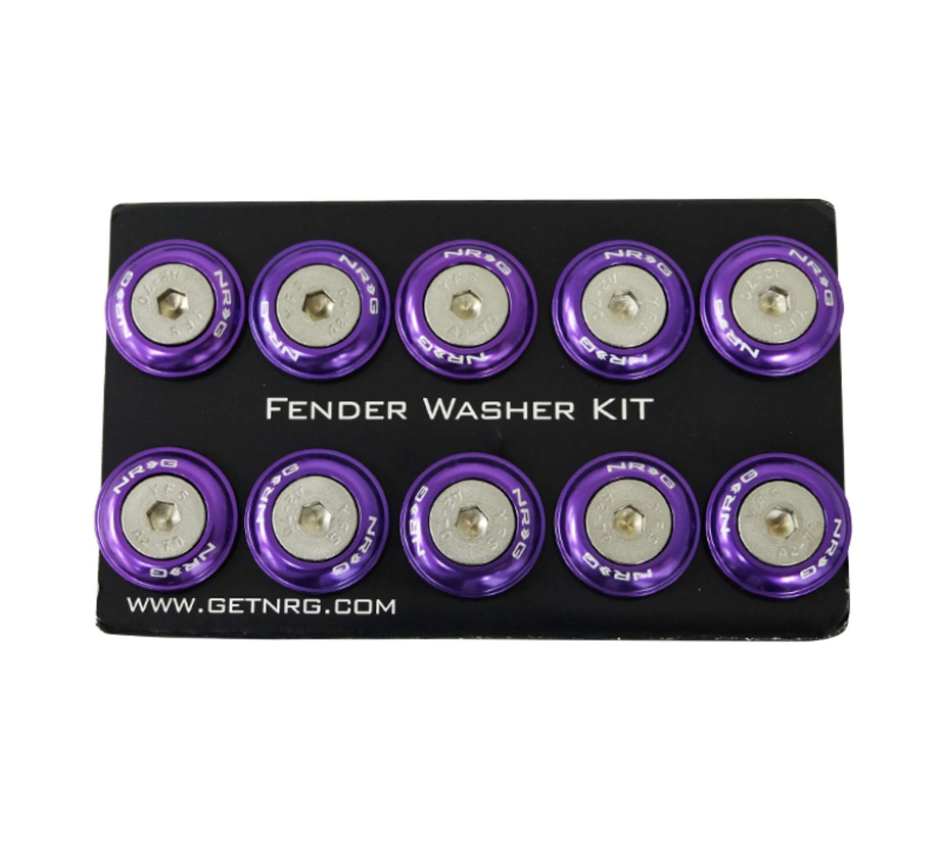 Picture of NRG Fender Washer Kit w-Rivets For Plastic Purple - Set of 10