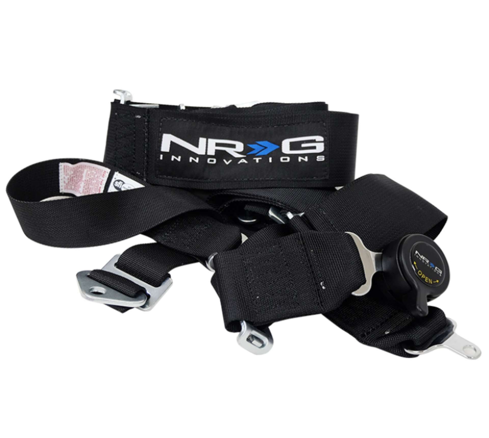 Picture of NRG SFI 16-1 5PT 3in- Seat Belt Harness - Cam Lock - Black