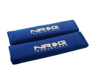 Picture of NRG Seat Belt Pads 2-7in- W x 11in- L Blue Short - 2pc