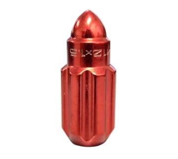 Picture of NRG 500 Series M12 X 1-5 Bullet Shape Steel Lug Nut Set - 21 Pc w-Lock Key - Red