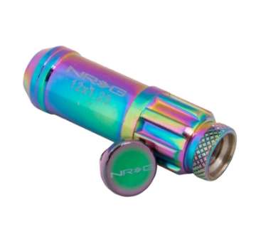 Picture of NRG 700 Series M12 X 1-25 Steel Lug Nut w-Dust Cap Cover Set 21 Pc w-Locks & Lock Socket - Neochrome