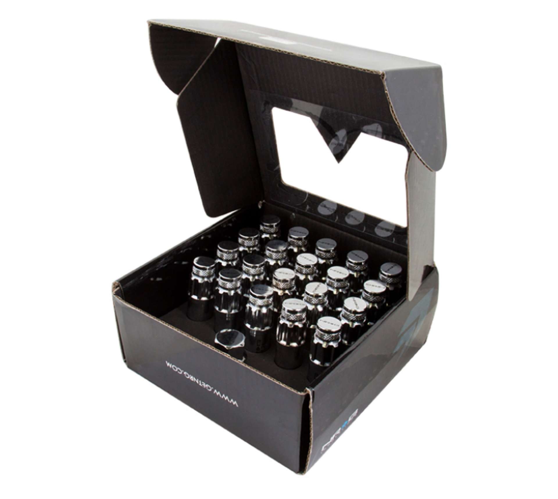 Picture of NRG 700 Series M12 X 1-25 Steel Lug Nut w-Dust Cap Cover Set 21 Pc w-Locks & Lock Socket - Silver