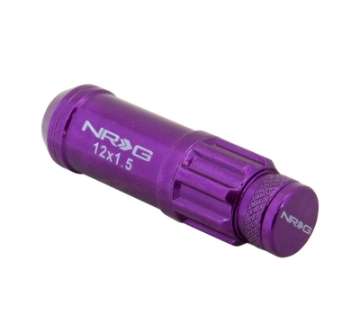 Picture of NRG 700 Series M12 X 1-5 Steel Lug Nut w-Dust Cap Cover Set 21 Pc w-Locks & Lock Socket - Purple