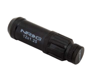 Picture of NRG 700 Series M12 X 1-25 Steel Lug Nut w-Dust Cap Cover Set 21 Pc w-Locks & Lock Socket - Black