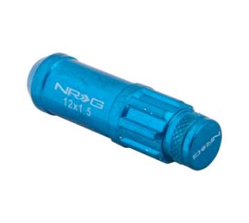 Picture of NRG 700 Series M12 X 1-5 Steel Lug Nut w-Dust Cap Cover Set 21 Pc w-Locks & Lock Socket - Blue