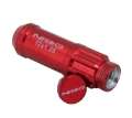 Picture of NRG 700 Series M12 X 1-25 Steel Lug Nut w-Dust Cap Cover Set 21 Pc w-Locks & Lock Socket - Red