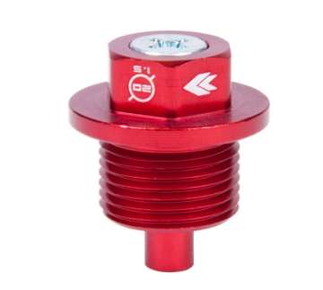 Picture of NRG Magnetic Oil Drain Plug M20X1-5 Subaru - Red