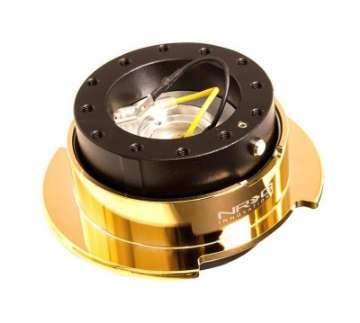 Picture of NRG Quick Release Kit Gen 2-5 - Black Body - Chrome Gold Ring