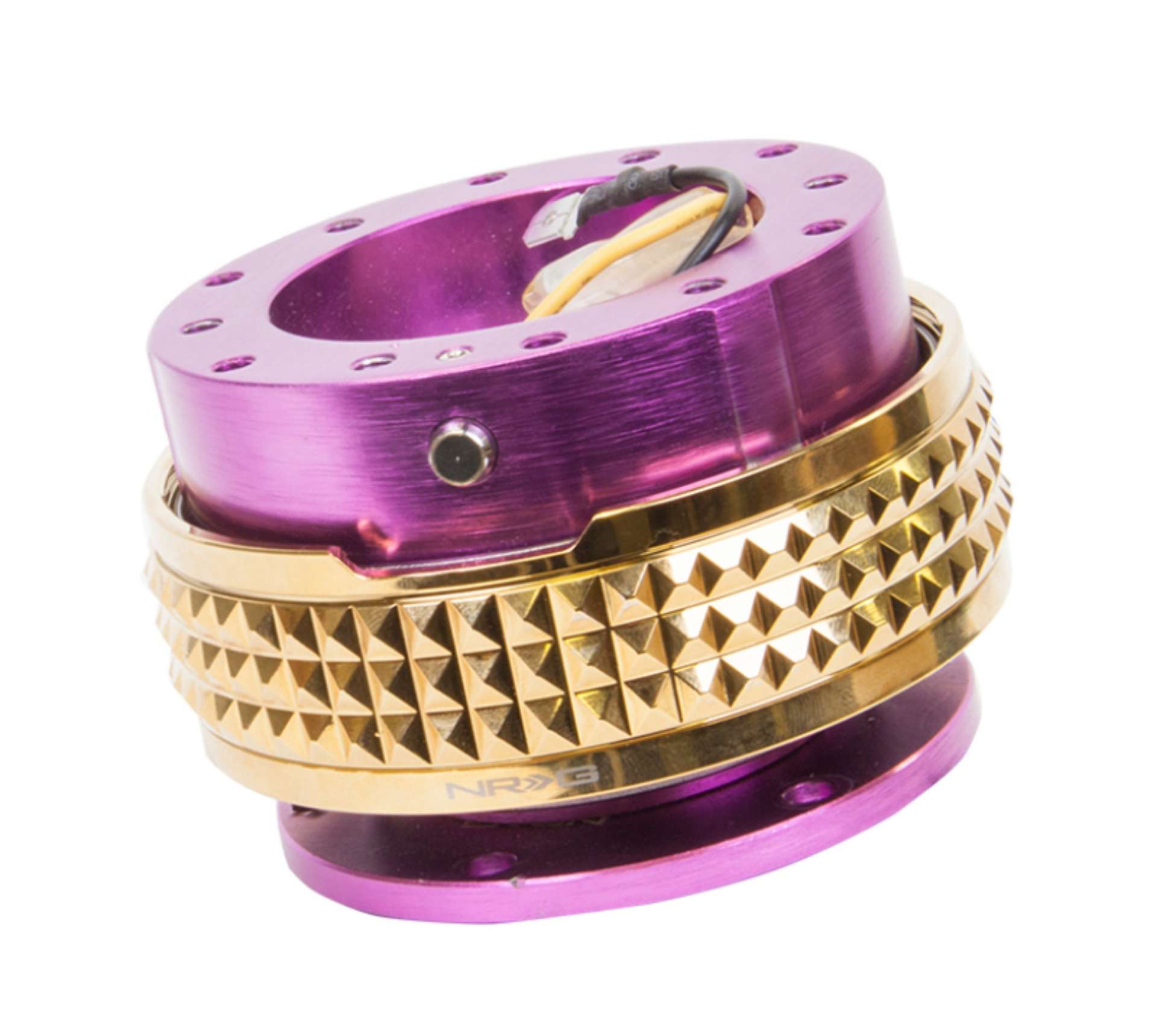 Picture of NRG Quick Release Kit - Pyramid Edition - Purple Body - Chrome Gold Pyramid Ring