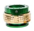 Picture of NRG Quick Release Kit - Pyramid Edition - Green Body - Chrome Gold Pyramid Ring