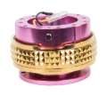 Picture of NRG Quick Release Kit - Pyramid Edition - Pink Body - Chrome Gold Pyramid Ring