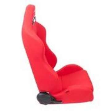 Picture of NRG Sport Seats Pair Type-R Cloth w-NRG Logo - Red w-Red Stitch