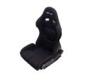 Picture of NRG FRP Bucket Seat - Reclinable Black Cloth w-Red Stiting