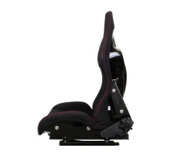 Picture of NRG FRP Bucket Seat - Reclinable Black Cloth w-Red Stiting