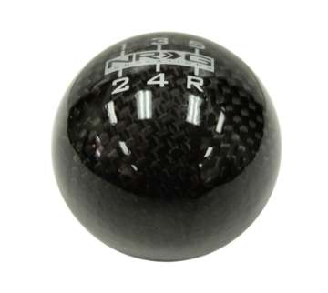 Picture of NRG Universal Ball Style Shift Knob - Heavy Weight 480G - 1-1Lbs- - Black Carbon Fiber 5 Speed