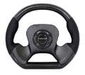 Picture of NRG Carbon Fiber Steering Wheel 320mm CF Center Plate & Two-Tone Carbon w-Leather Trim Handles