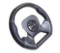 Picture of NRG Carbon Fiber Steering Wheel 320mm CF Center Plate & Two-Tone Carbon w-Leather Trim Handles