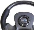 Picture of NRG Carbon Fiber Steering Wheel 320mm CF Center Plate & Two-Tone Carbon w-Leather Trim Handles