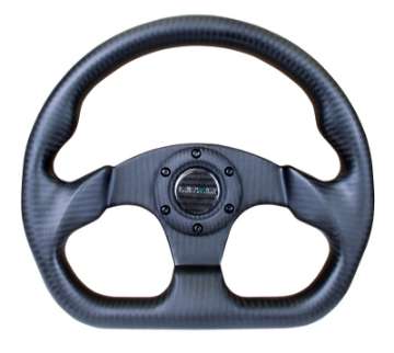 Picture of NRG Carbon Fiber Steering Wheel 320mm Flat Bottom Matte Black Carbon