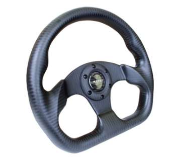 Picture of NRG Carbon Fiber Steering Wheel 320mm Flat Bottom Matte Black Carbon