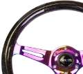 Picture of NRG Classic Wood Grain Steering Wheel 350mm Black Sparkle-Galaxy Color w-Neochrome 3-Spoke