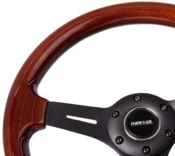 Picture of NRG Classic Wood Grain Steering Wheel 330mm Wood Grain w-Matte Black 3-Spoke Center