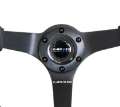 Picture of NRG Reinforced Steering Wheel 350mm - 3in- Deep Bk Leather w-Bk BBall Stitch Odi Bakchis Edition