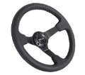 Picture of NRG Reinforced Steering Wheel 350mm - 3in- Deep Bk Leather w-Bk BBall Stitch Odi Bakchis Edition