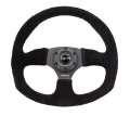 Picture of NRG Reinforced Steering Wheel 320mm Horizontal - 330mm Vertical Black Suede w-Black Stitching