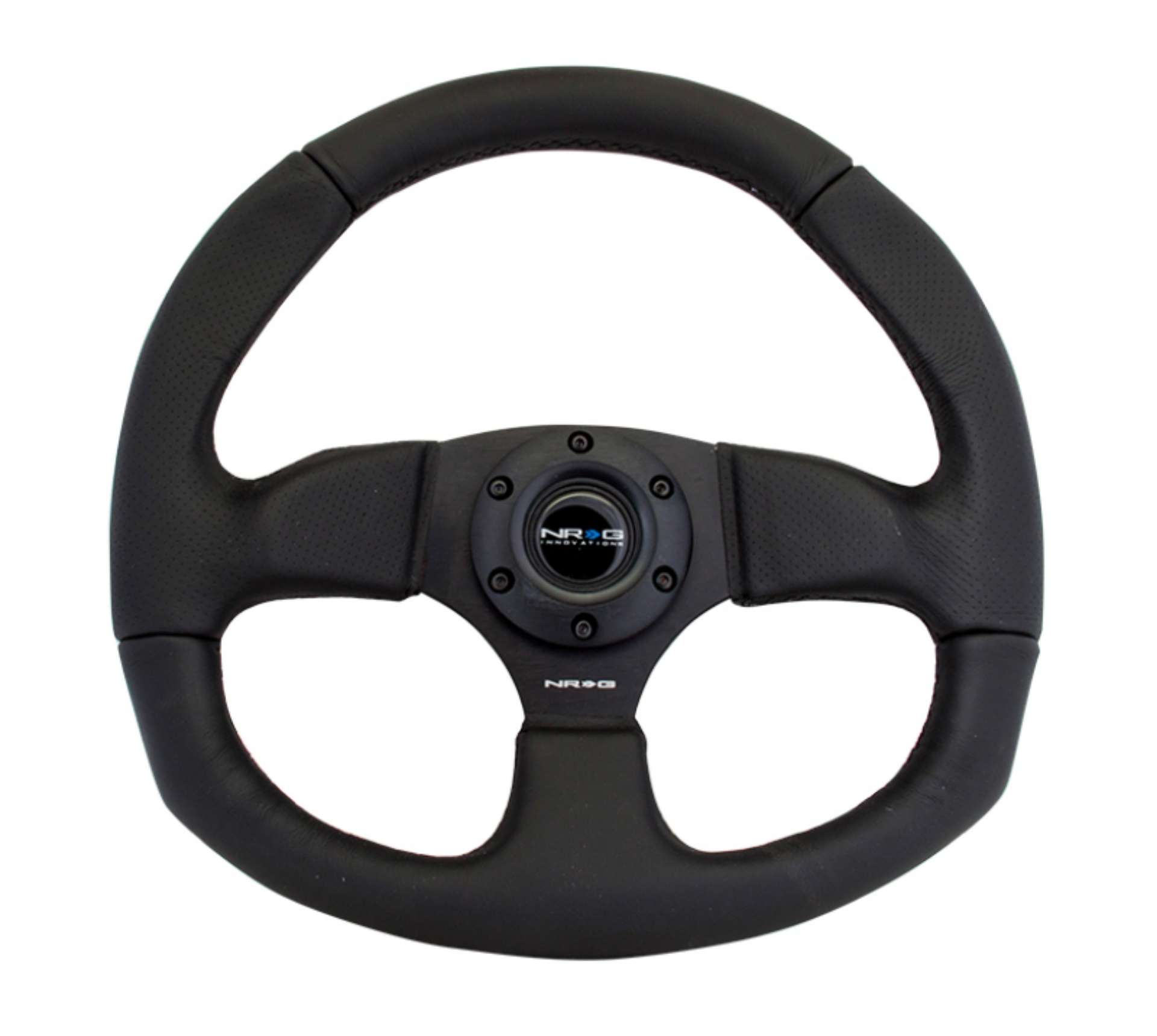 Picture of NRG Reinforced Steering Wheel 320mm Horizontal - 330mm Vertical Leather w-Black Stitching