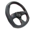 Picture of NRG Reinforced Steering Wheel 320mm Horizontal - 330mm Vertical Leather w-Red Stitching