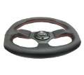 Picture of NRG Reinforced Steering Wheel 320mm Horizontal - 330mm Vertical Leather w-Red Stitching