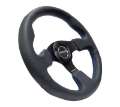 Picture of NRG Reinforced Steering Wheel 320mm Black Leather w-Blue Stitching