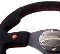 Picture of NRG Reinforced Steering Wheel 320mm Blk Suede w-Dual Buttons