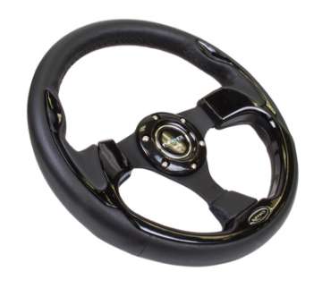 Picture of NRG Reinforced Steering Wheel 320mm Blk w-Gloss Black Trim