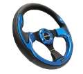 Picture of NRG Reinforced Steering Wheel 320mm Blk w-Blue Trim