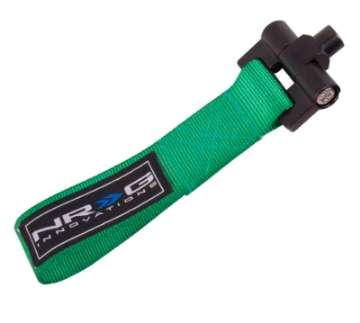 Picture of NRG Bolt-In Tow Strap Green - Subaru WRX - STi 02-07 5000lb- Limit