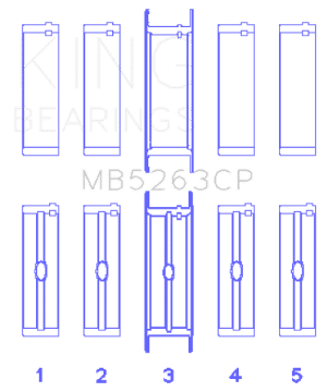 Picture of King 00-03 Ford F-650-F-750 T444E Size STD Crankshaft Main Bearing Set